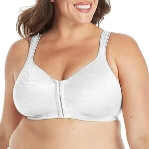 Playtex Women's Front Close Wirefree Back Support White, Size 36C 0225